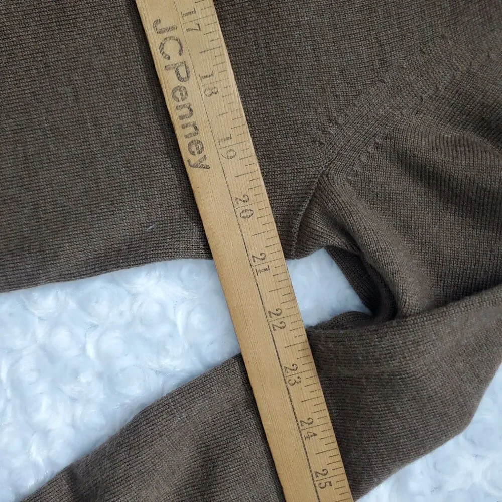 Banana Republic Extra Fine Merino V-Neck Sweater Mens M Brown Pullover
